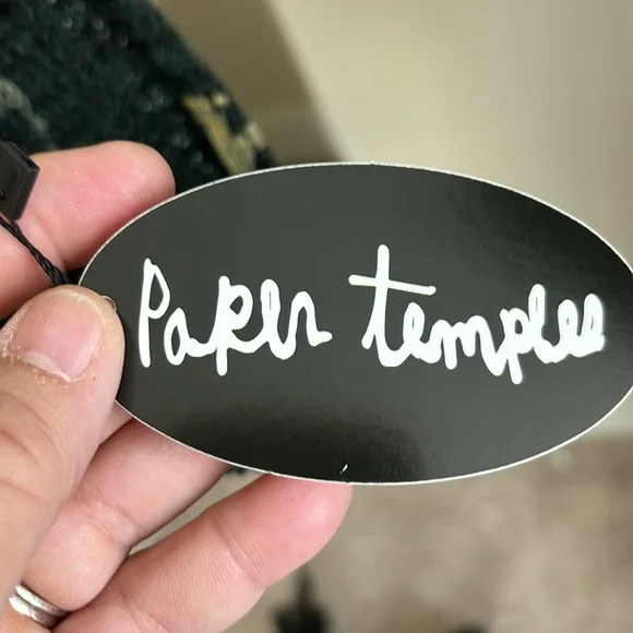 NWOT Paper Temples Knit Sweater with Painted Pins - Picture 3 of 4